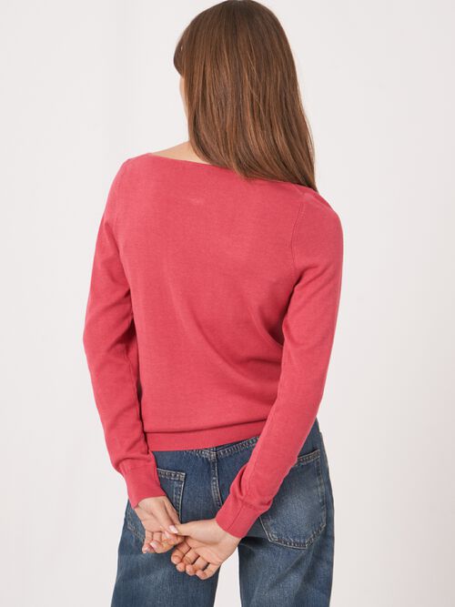 Basic Langarm-Pullover aus Bio-Baumwollmischung