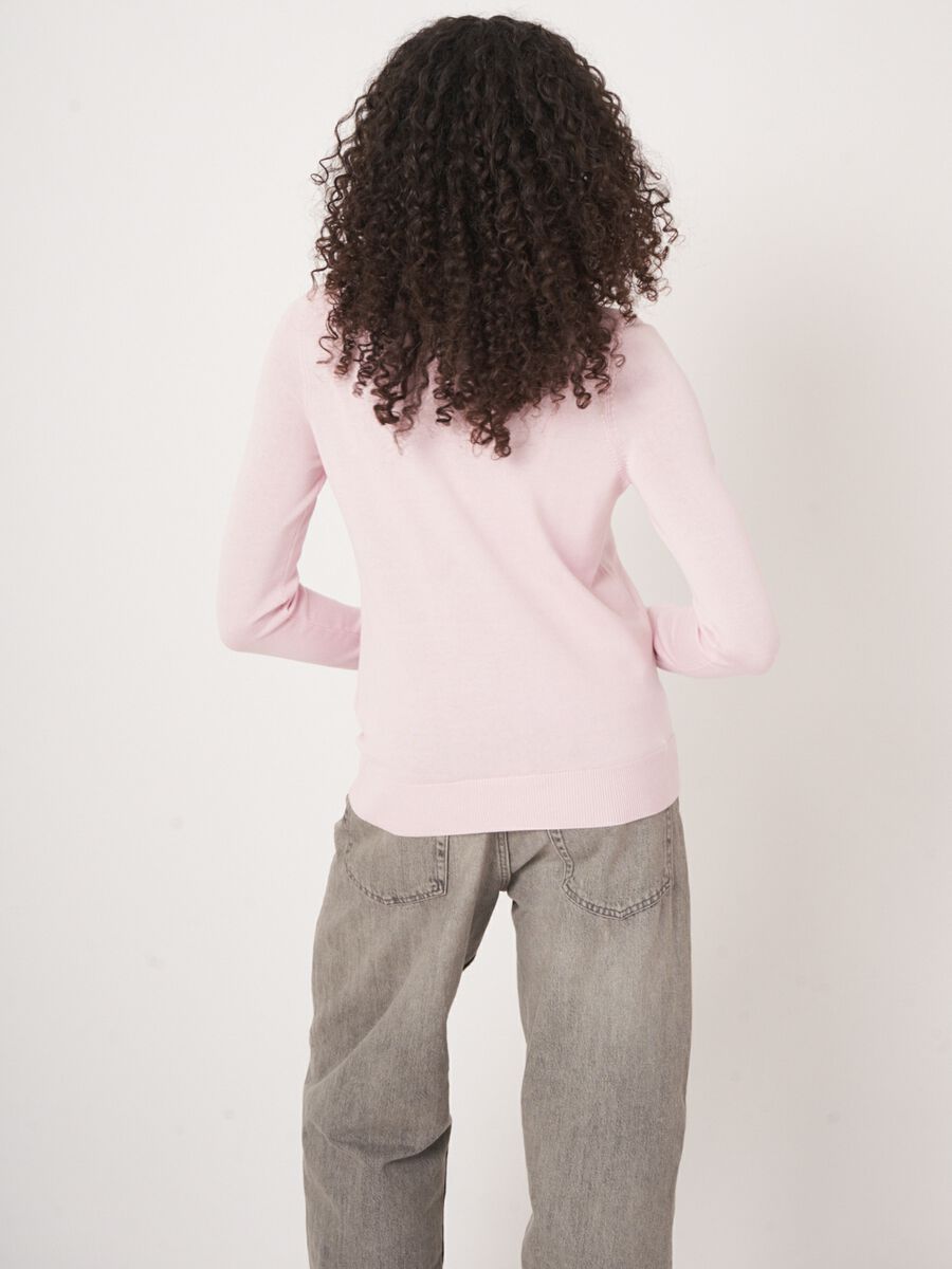 Basic long sleeve pullover in cotton blend image number 3