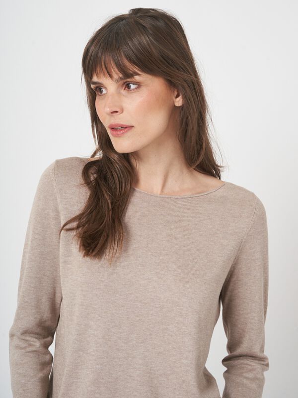 Basic-Langarm-Pullover aus Bio-Baumwollmischung image number 1