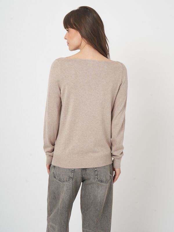 Basic-Langarm-Pullover aus Bio-Baumwollmischung image number 3