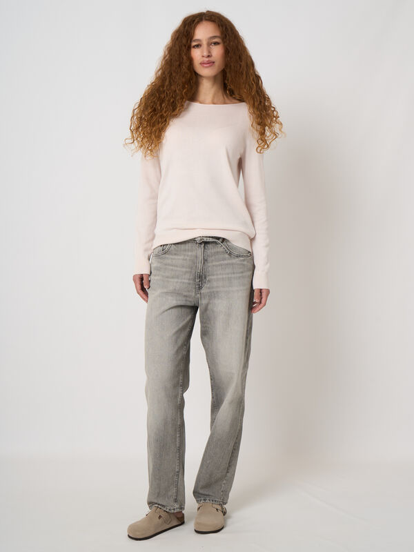 Damen Feinstrickpullover aus Baumwollmix, U-Boot-Ausschnitt image number 2