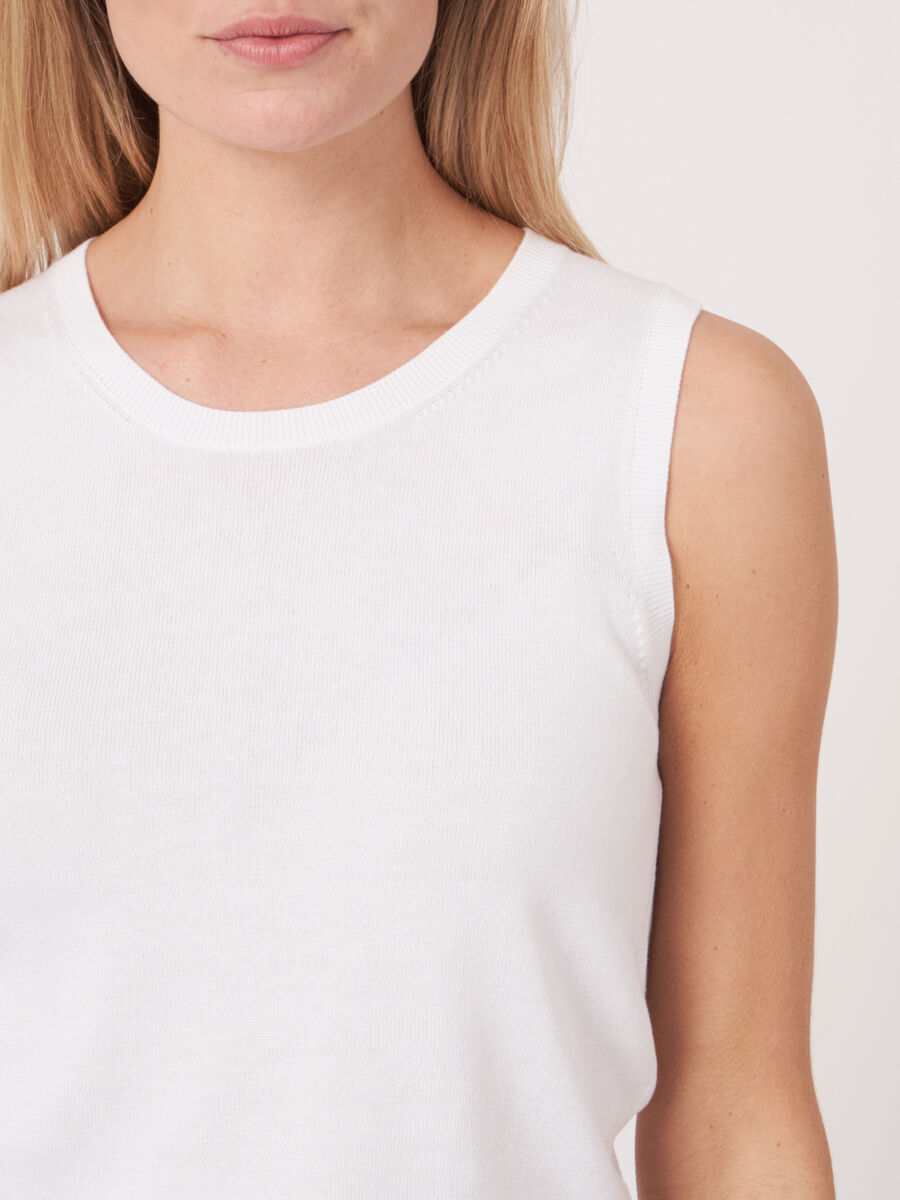 Basic fijn gebreid top in katoenmix image number 2