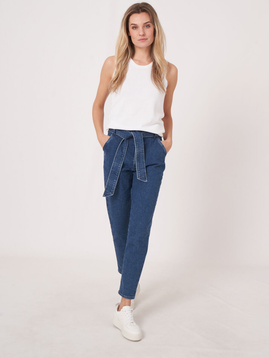 Basic fijn gebreid top in katoenmix image number 3