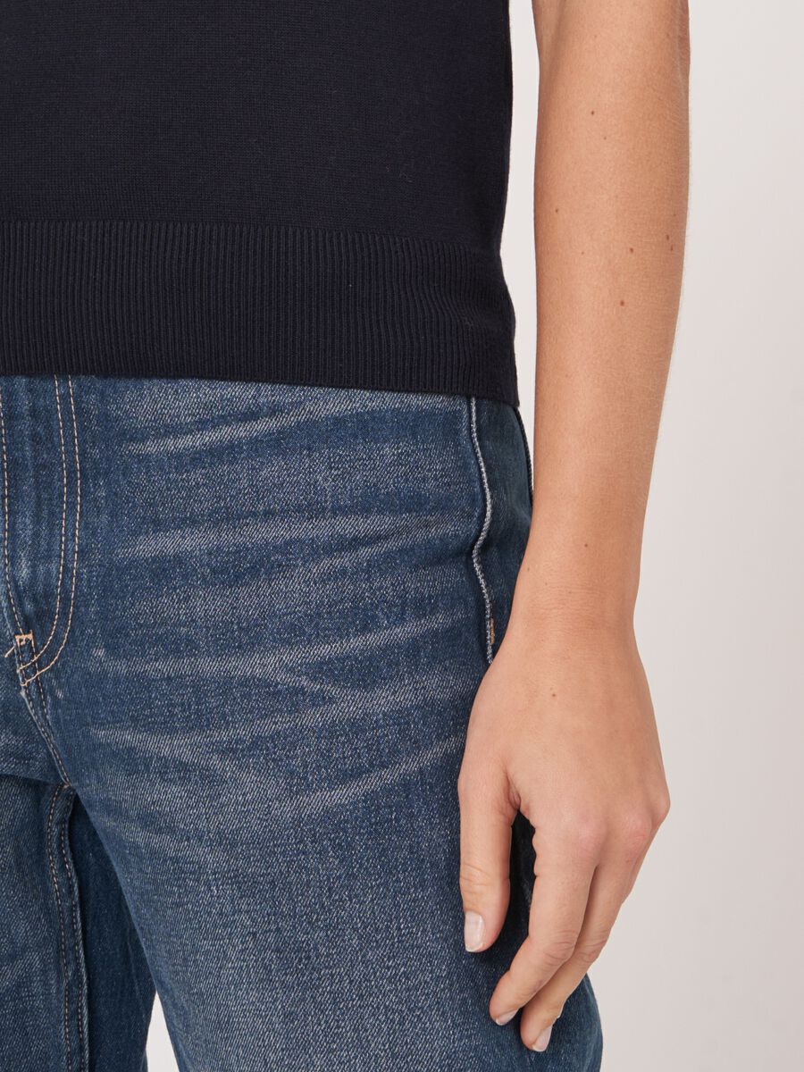 Top en maille fine en coton mélangé image number 3