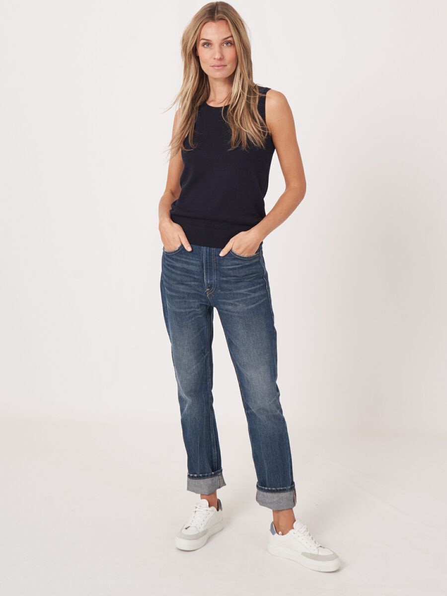 Top en maille fine en coton mélangé image number 4