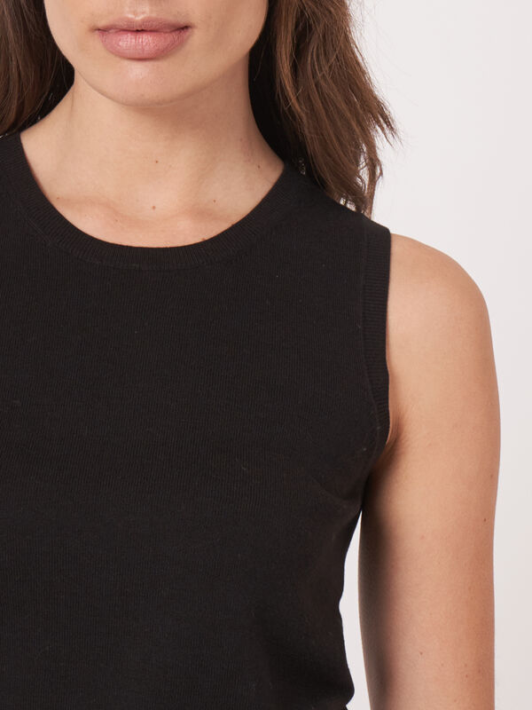 Feinstrick-Tanktop aus Baumwollmix image number 2