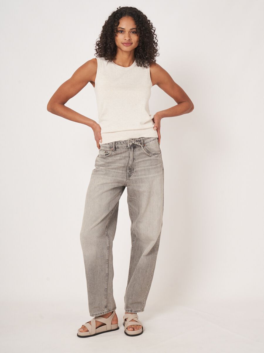 Basic fijn gebreid top in katoenmix image number 4