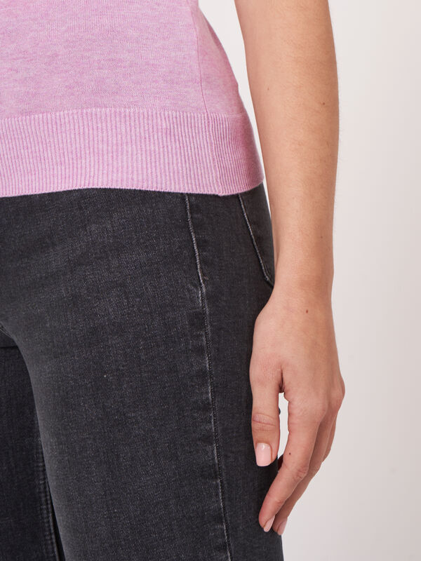 Top en maille fine en coton mélangé image number 3