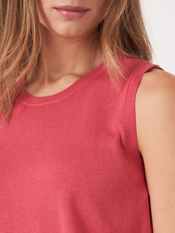 Gestricktes Basic-Tanktop aus Baumwollmischung image number 3