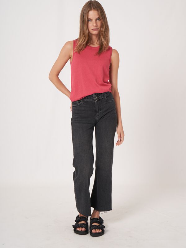 Gestricktes Basic-Tanktop aus Baumwollmischung image number 4