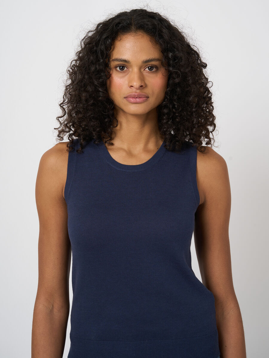 D&eacute;bardeur en maille fine, coton m&eacute;lang&eacute; image number 1