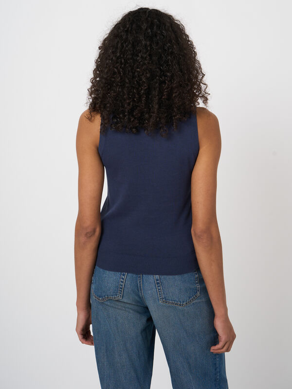 Feinstrick-Tanktop aus Baumwollmix image number 3