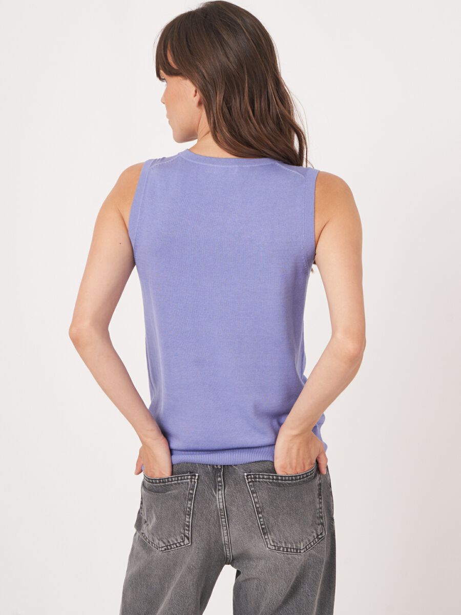 D&eacute;bardeur en maille fine, coton m&eacute;lang&eacute; image number 3