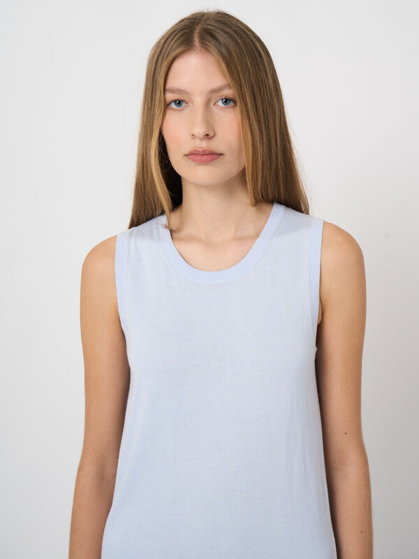 Feinstrick-Tanktop aus Baumwollmix image number 1