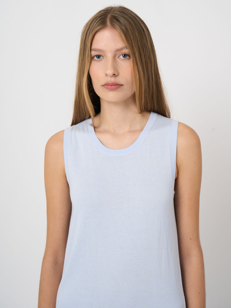 D&eacute;bardeur en maille fine, coton m&eacute;lang&eacute; image number 1