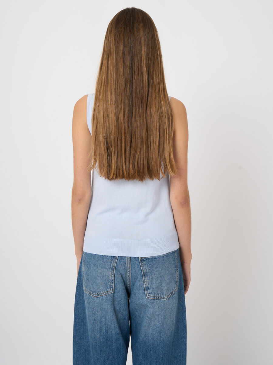 D&eacute;bardeur en maille fine, coton m&eacute;lang&eacute; image number 3