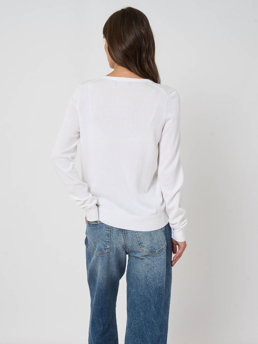 Basic fijn gebreid cardigan in katoenmix image number 4