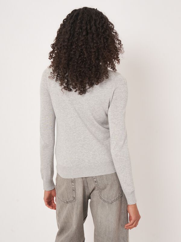 Cardigan basique en fine maille en coton mélangé image number 4