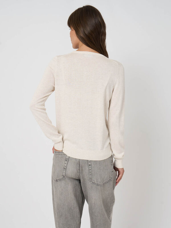 Basic Feinstrick-Strickjacke aus Baumwollmischung image number 3