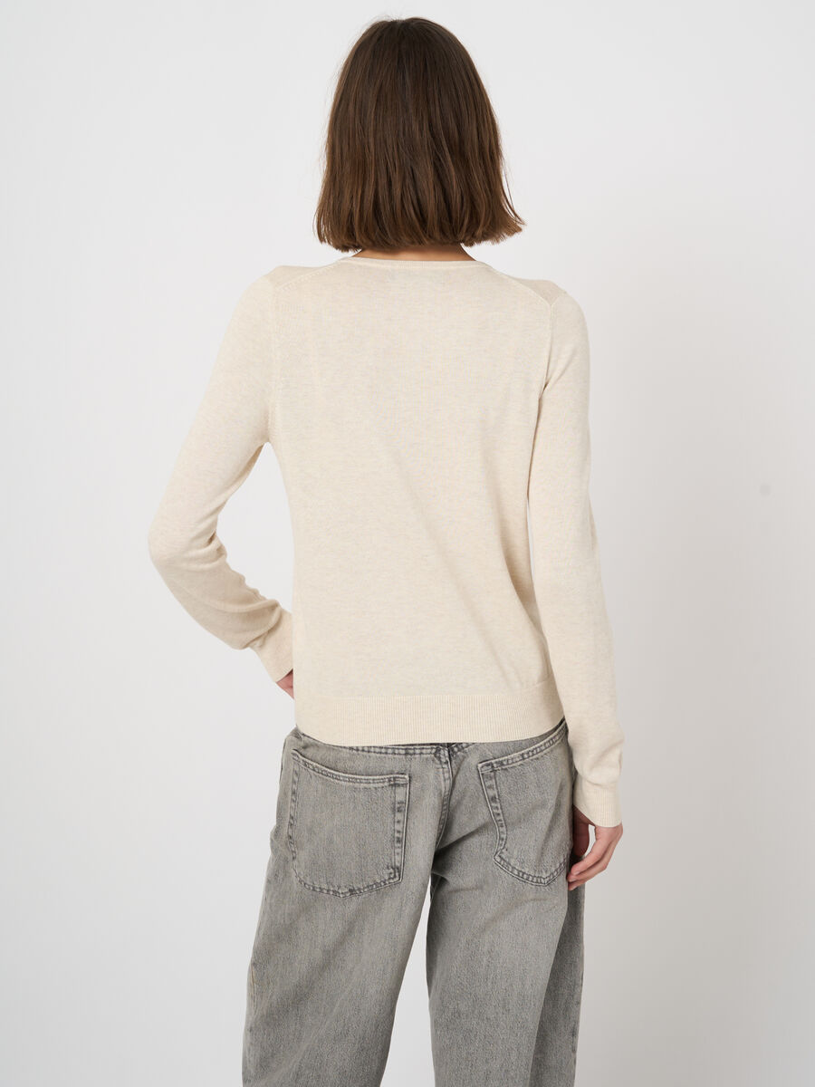 Fine-knit cotton-blend cardigan image number 3