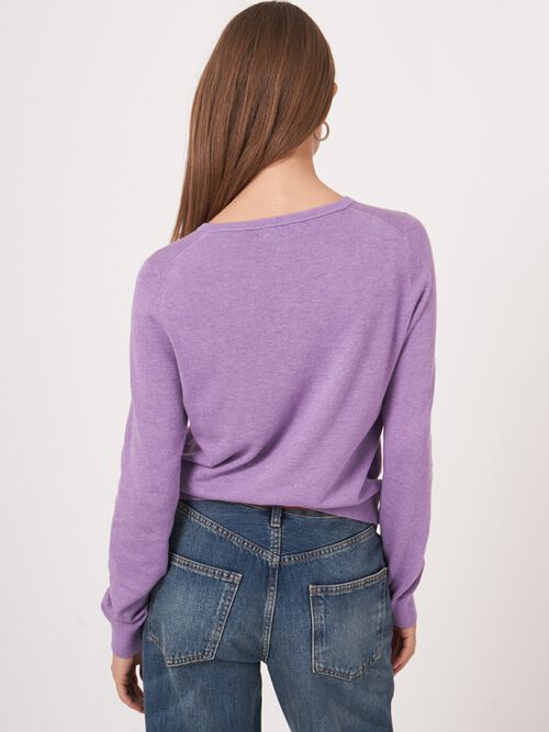 Basic Feinstrick-Strickjacke aus Baumwollmischung