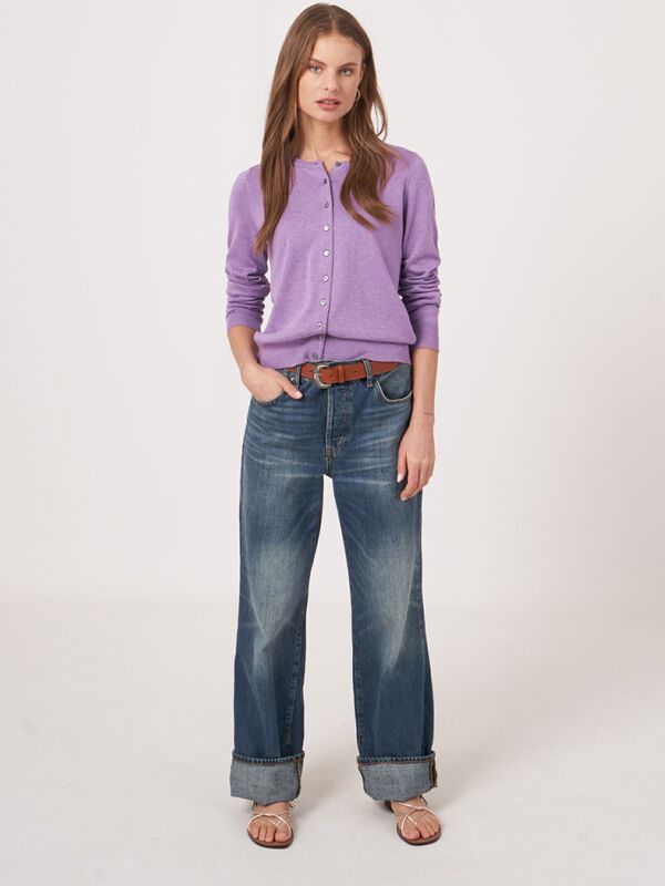 Basic Feinstrick-Strickjacke aus Baumwollmischung image number 4