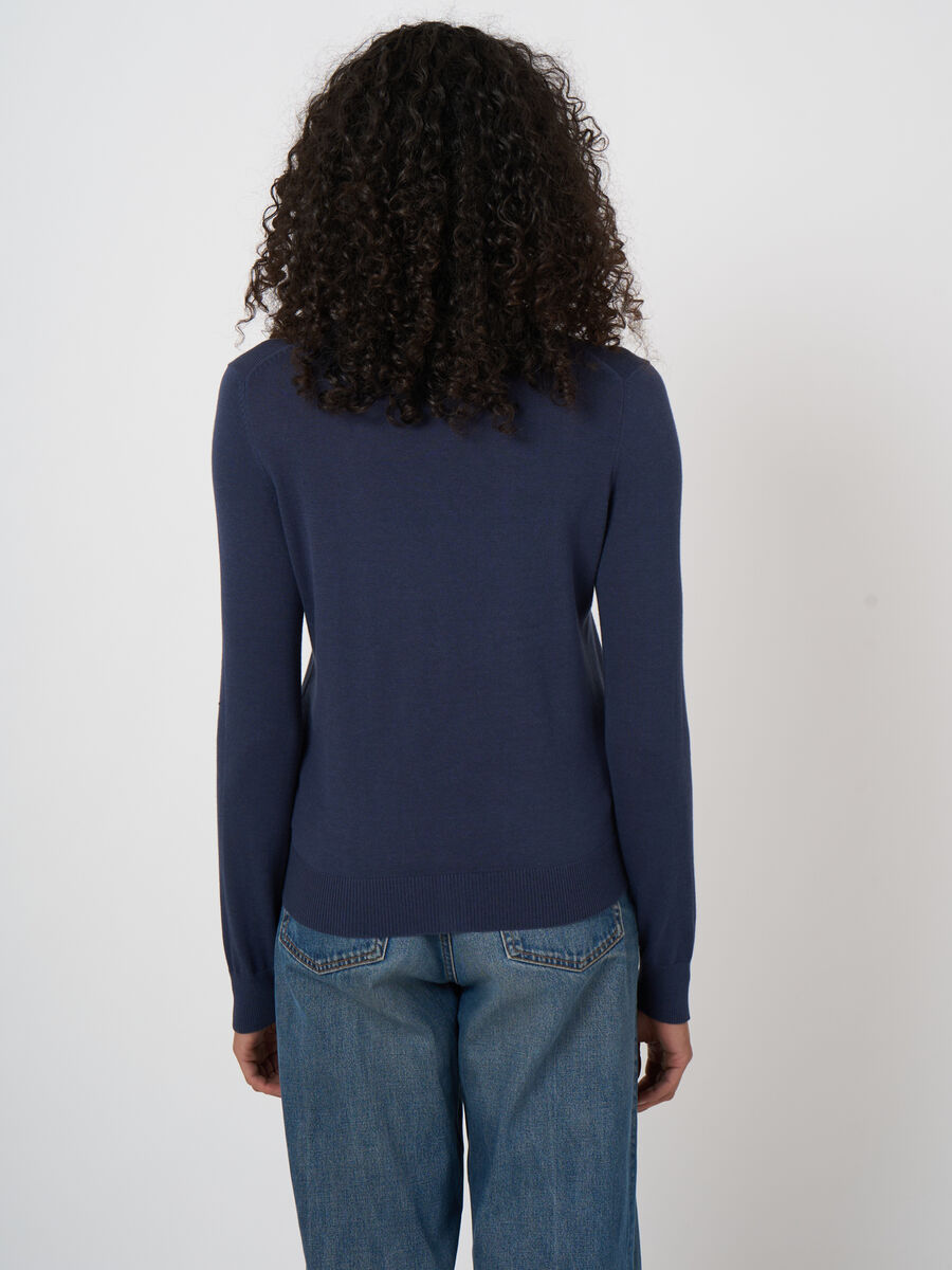 Cardigan maille fine en coton m&eacute;lang&eacute; image number 4