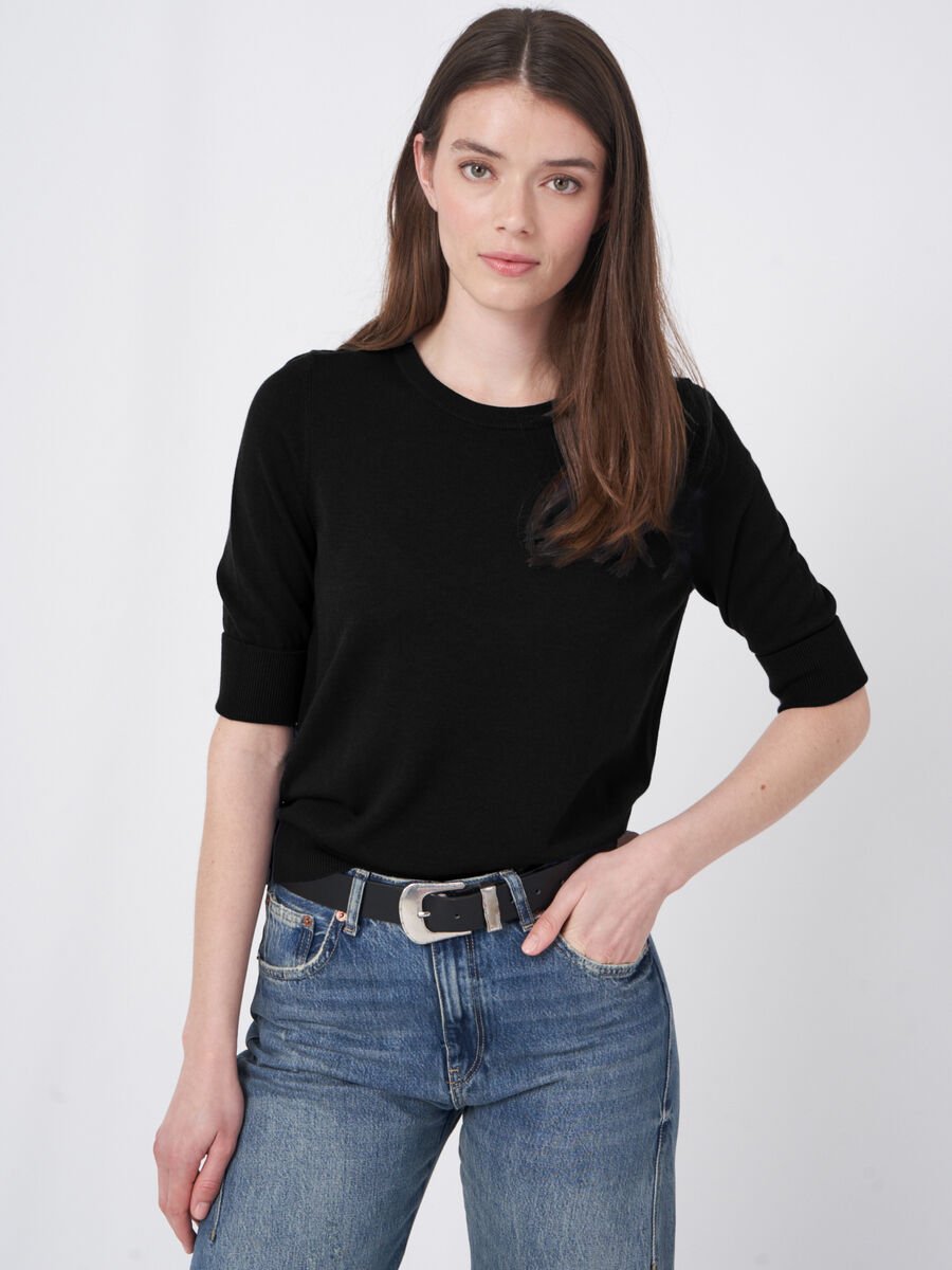 Fine-knit cotton-blend cardigan image number 0