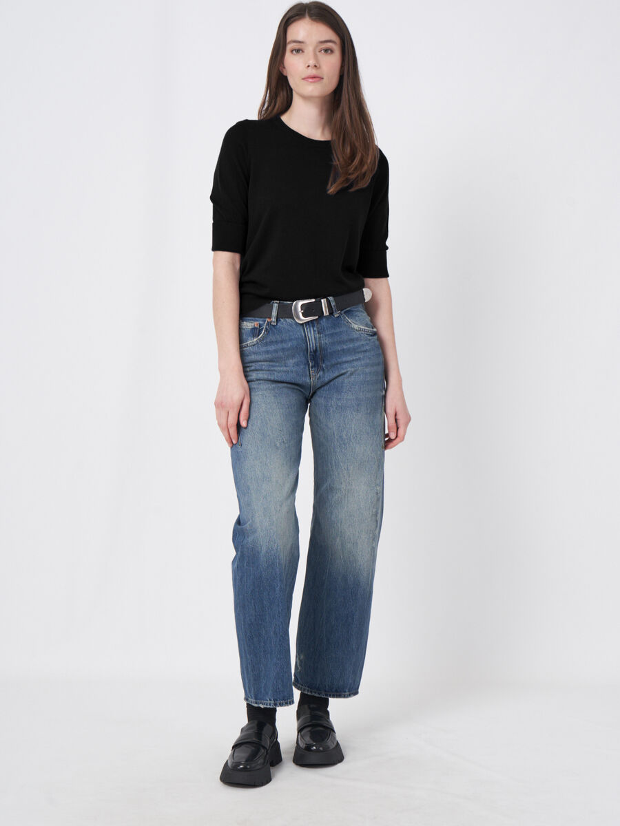 Fine-knit cotton-blend cardigan image number 3