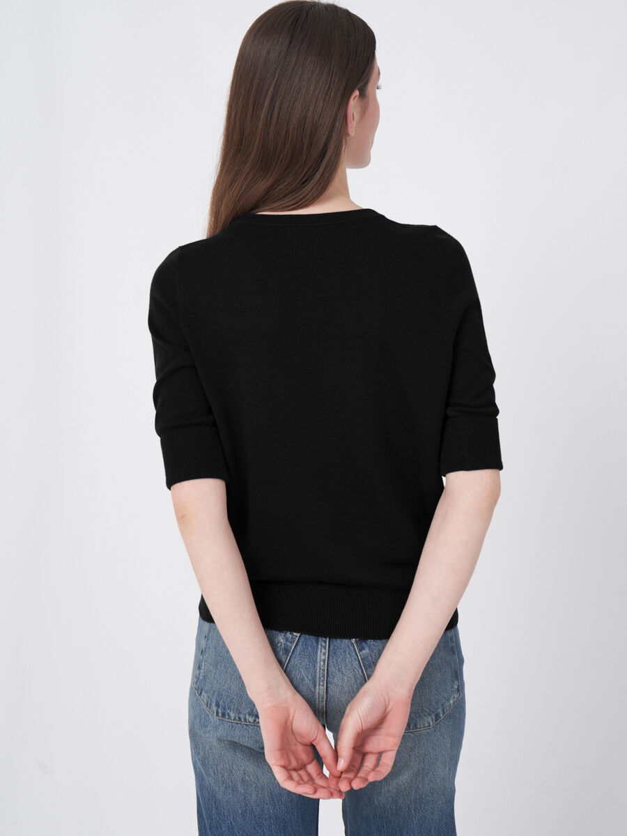 Fine-knit cotton-blend cardigan image number 4