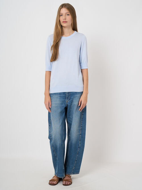 Pull maille fine coton m&eacute;lang&eacute; respirant &ndash; REPEAT cashmere