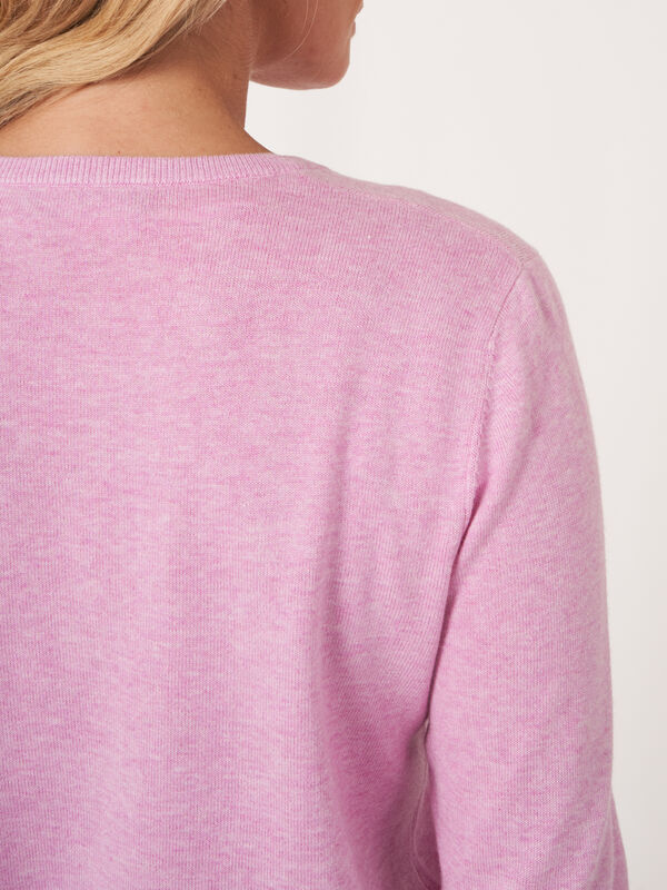 Kort vest met ronde hals van katoenmix image number 4