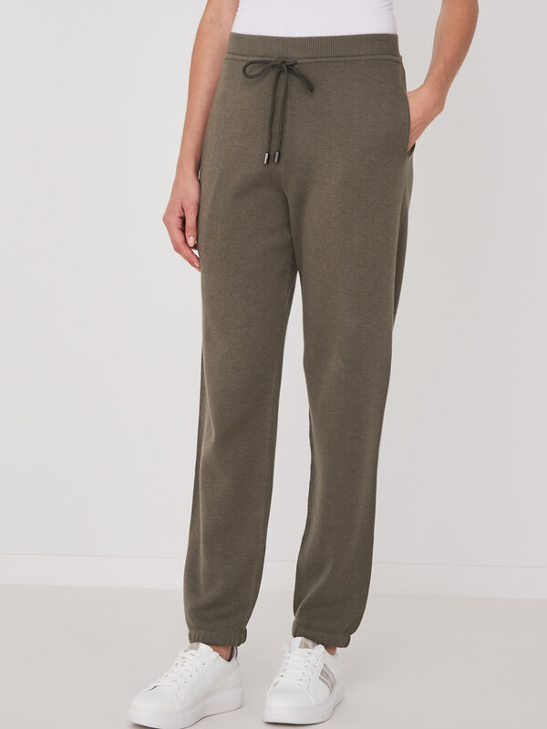 Organic cotton blend knitted sweatpants image number 0