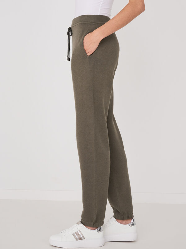 Organic cotton blend knitted sweatpants image number 1