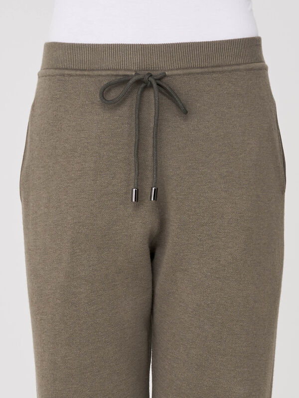 Organic cotton blend knitted sweatpants image number 2