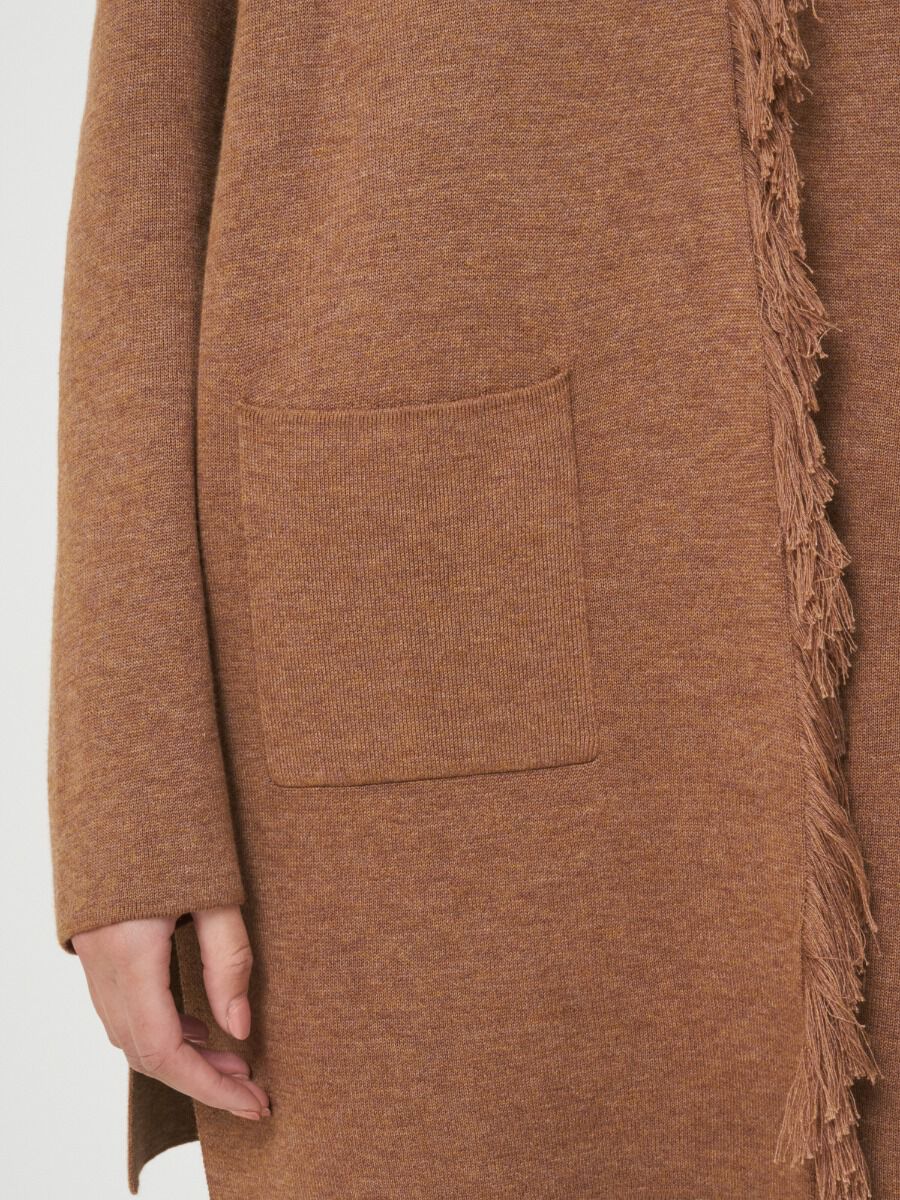 Cardigan à franges avec poches et ceinture image number 2