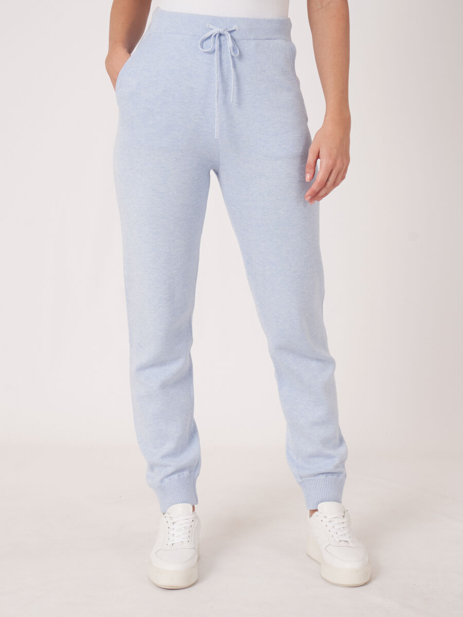 Knitted cotton blend sweatpants image number 0