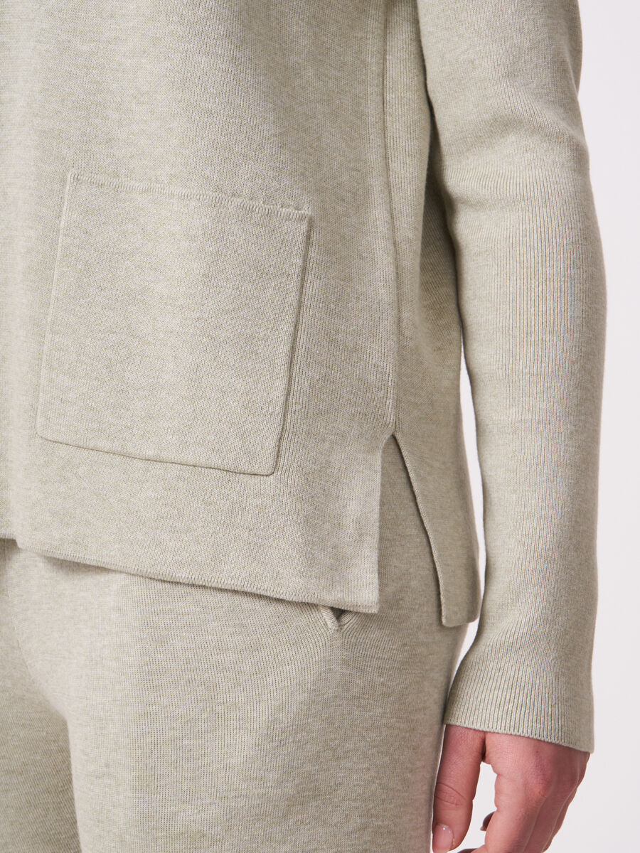 Trui met geribde mouwen en zakken image number 2