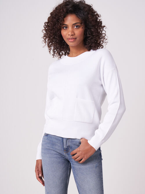 Pull d&eacute;contract&eacute; &agrave; manches larges