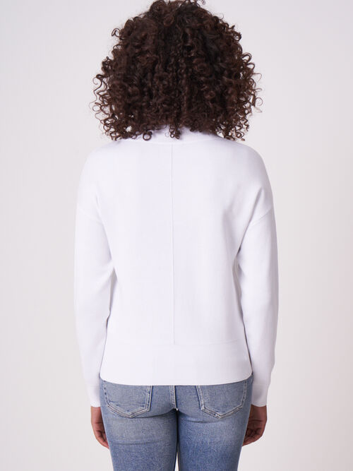 Pull d&eacute;contract&eacute; &agrave; manches larges