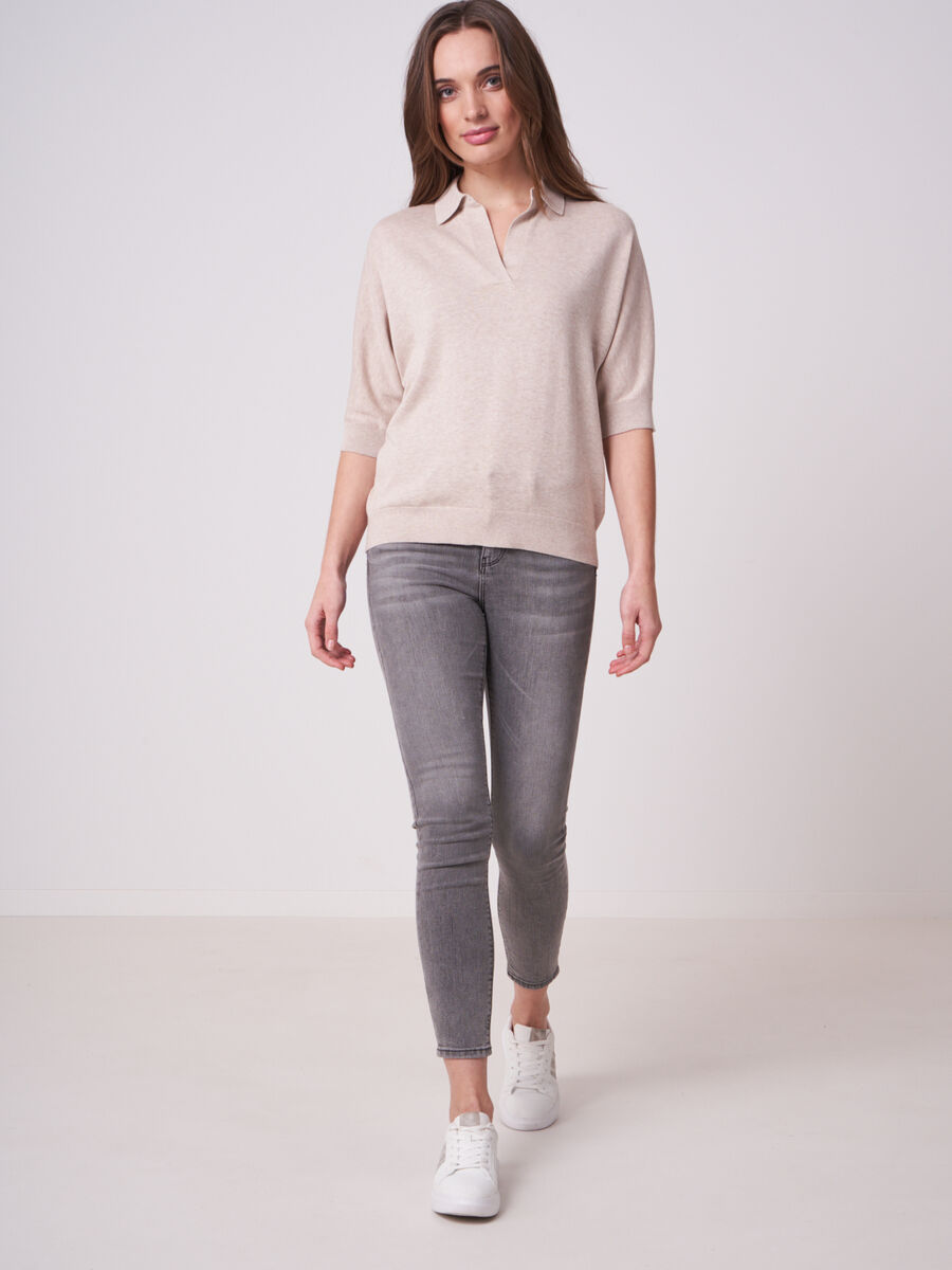 Pullover mit Polokragen aus Baumwollmischung image number 3