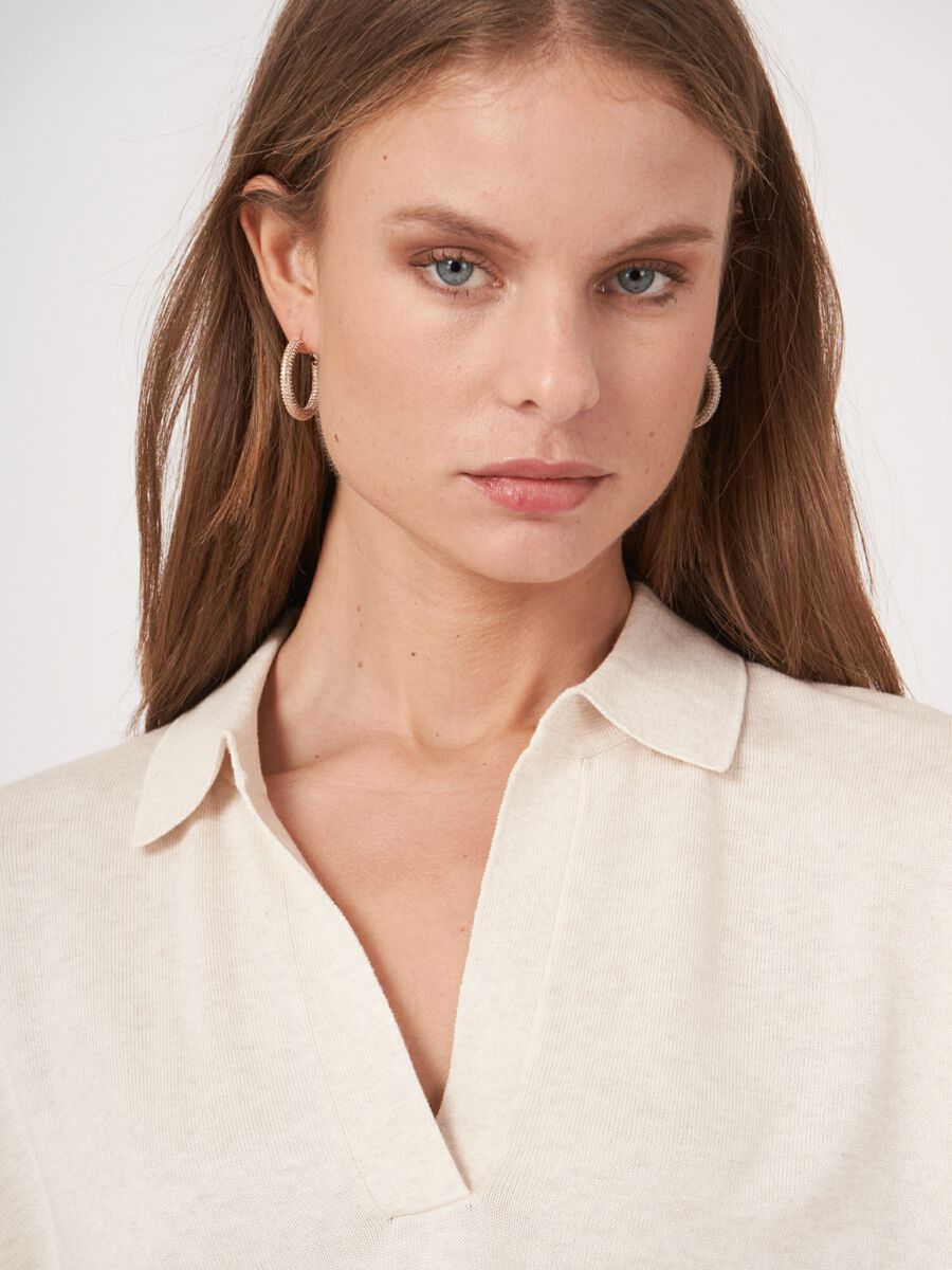 Pullover mit Polokragen aus Baumwollmischung image number 2