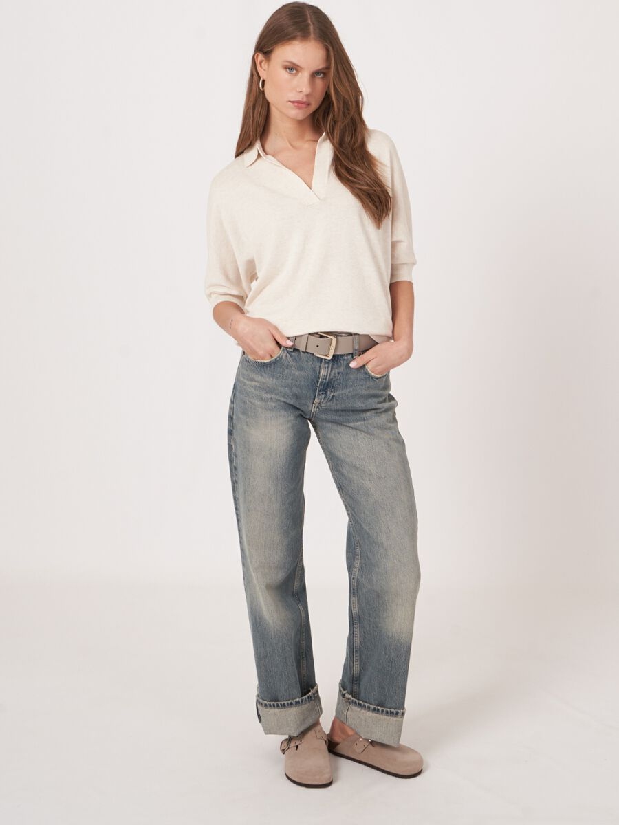 Pullover mit Polokragen aus Baumwollmischung image number 4