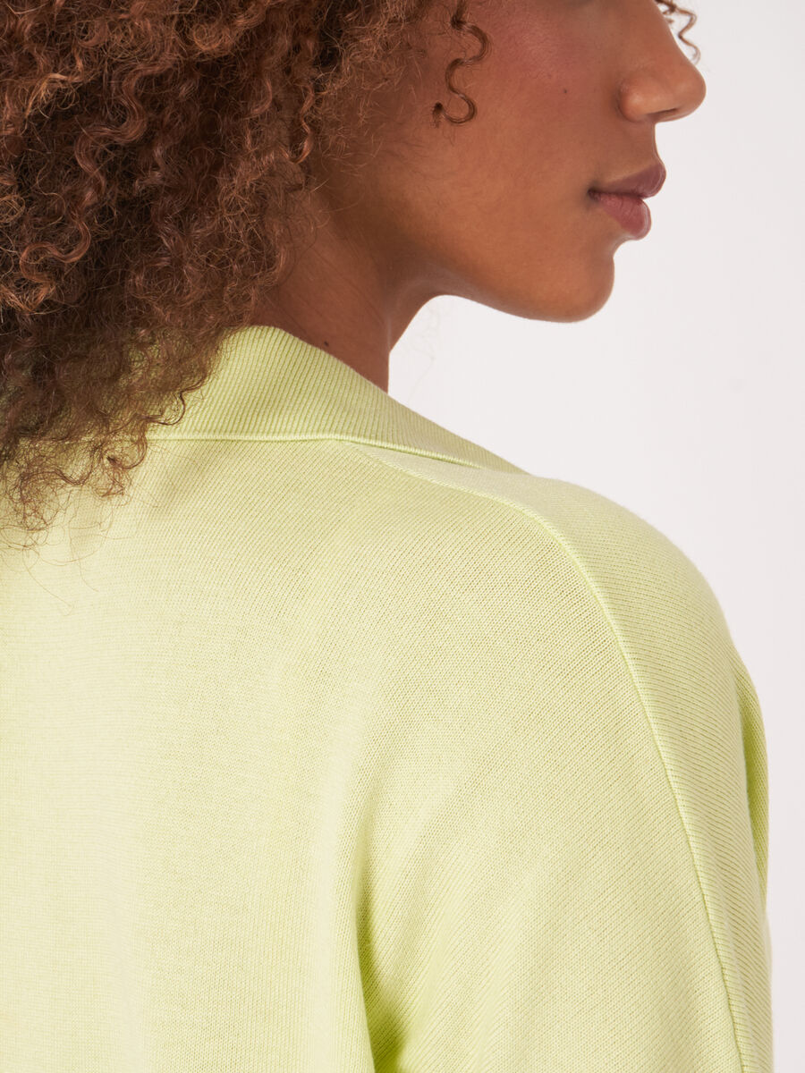 Trui in katoen-mix met polokraag image number 2