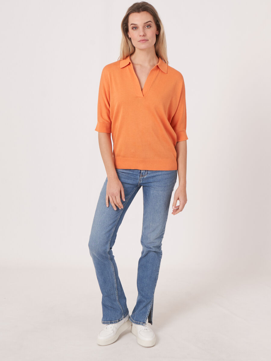 Pullover mit Polokragen aus Baumwollmischung image number 6