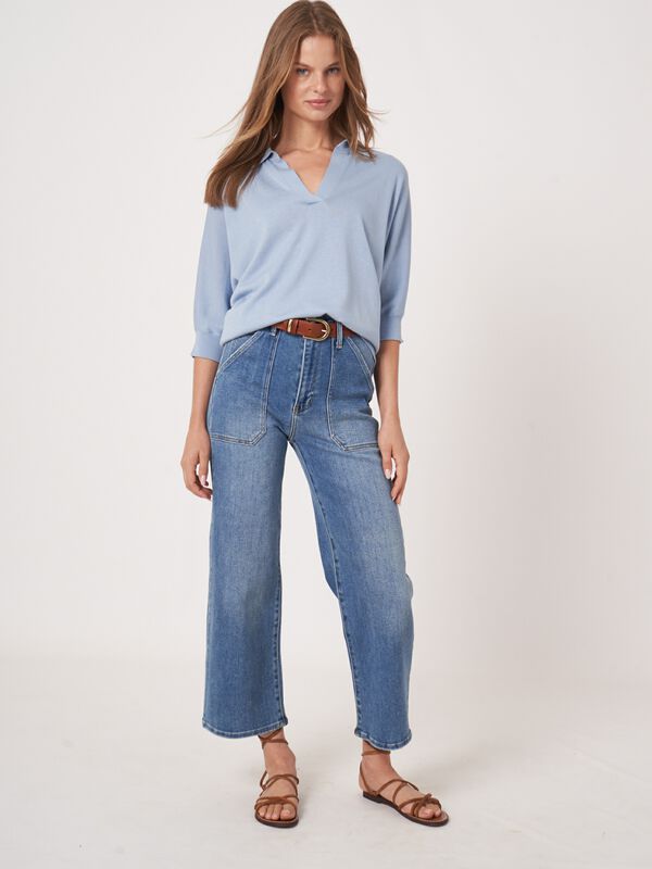 Pullover mit Polokragen aus Baumwollmischung image number 5