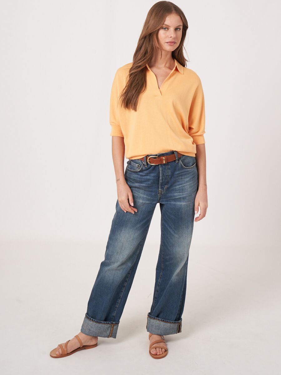 Trui in katoen-mix met polokraag image number 4