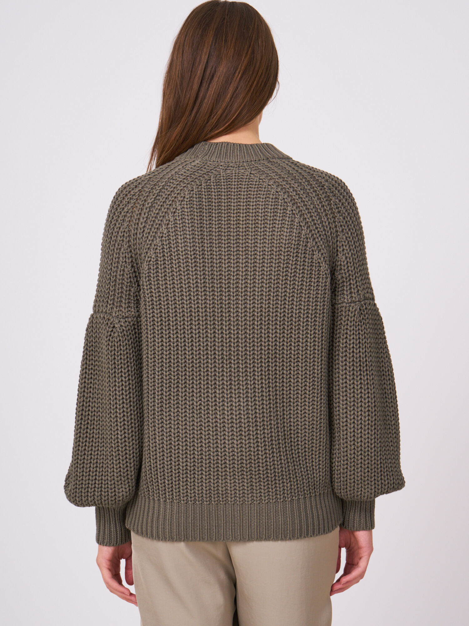 Cotton-blend Chunky Ribbed Sweater