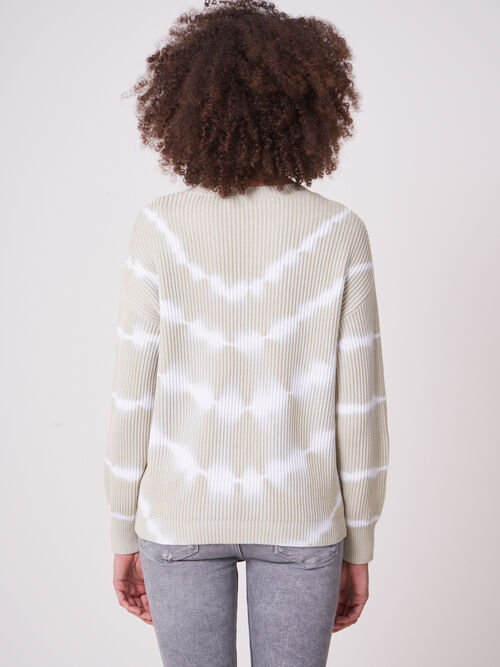 Tie dye trui van zuiver katoen