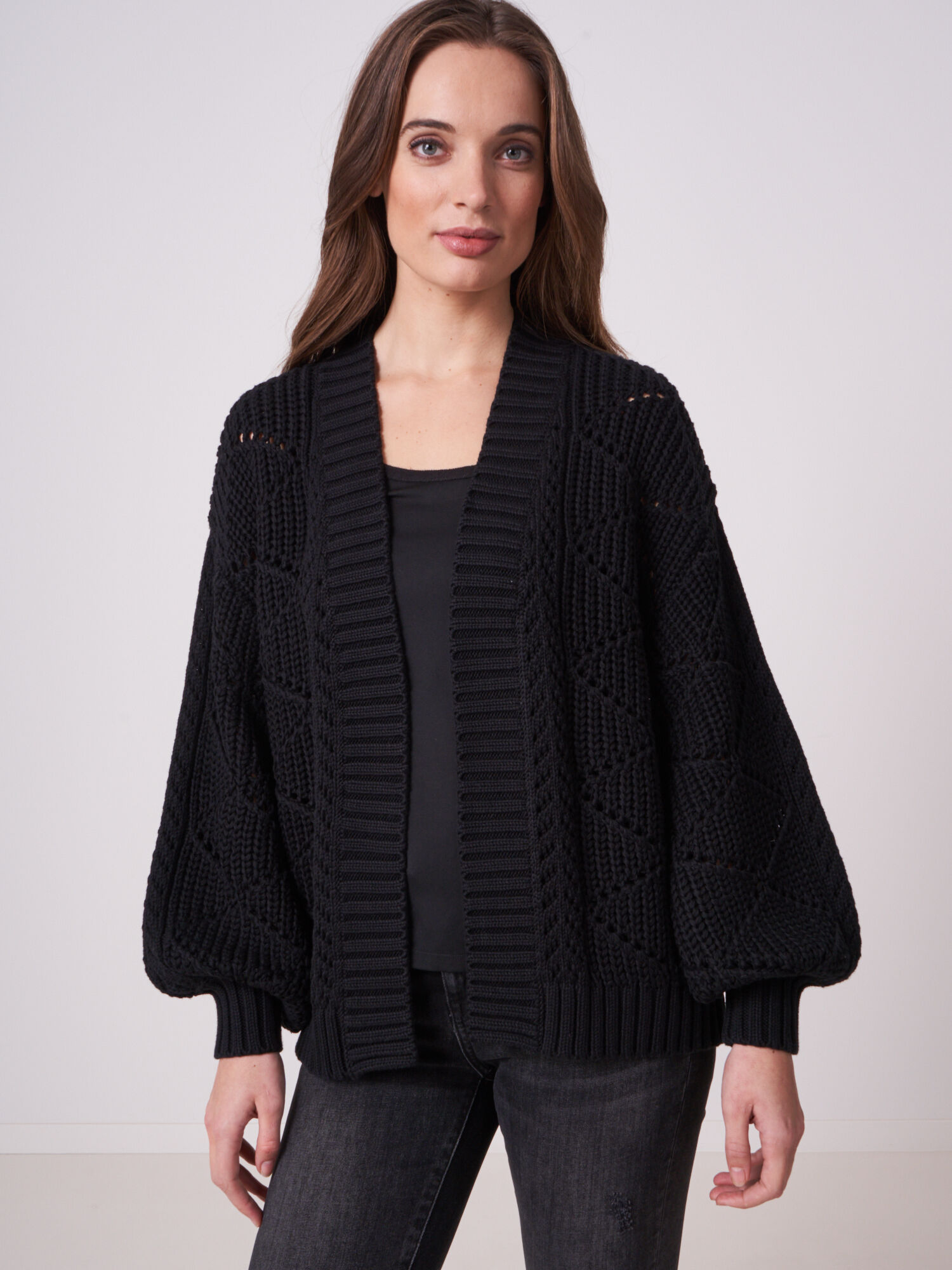 Openwork knit cardigan - Women